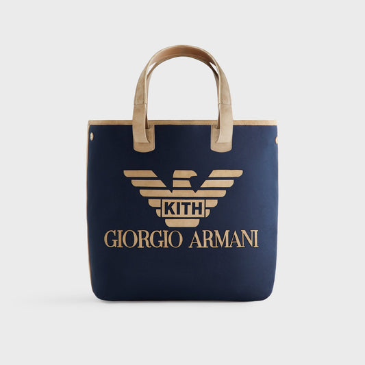 Men Kith Giorgio Armani & Kith Canvas Tote - Nocturnal