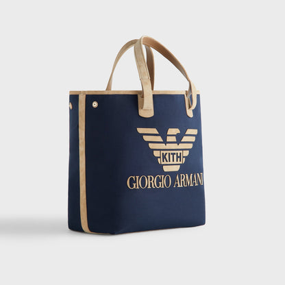 Men Kith Giorgio Armani & Kith Canvas Tote - Nocturnal