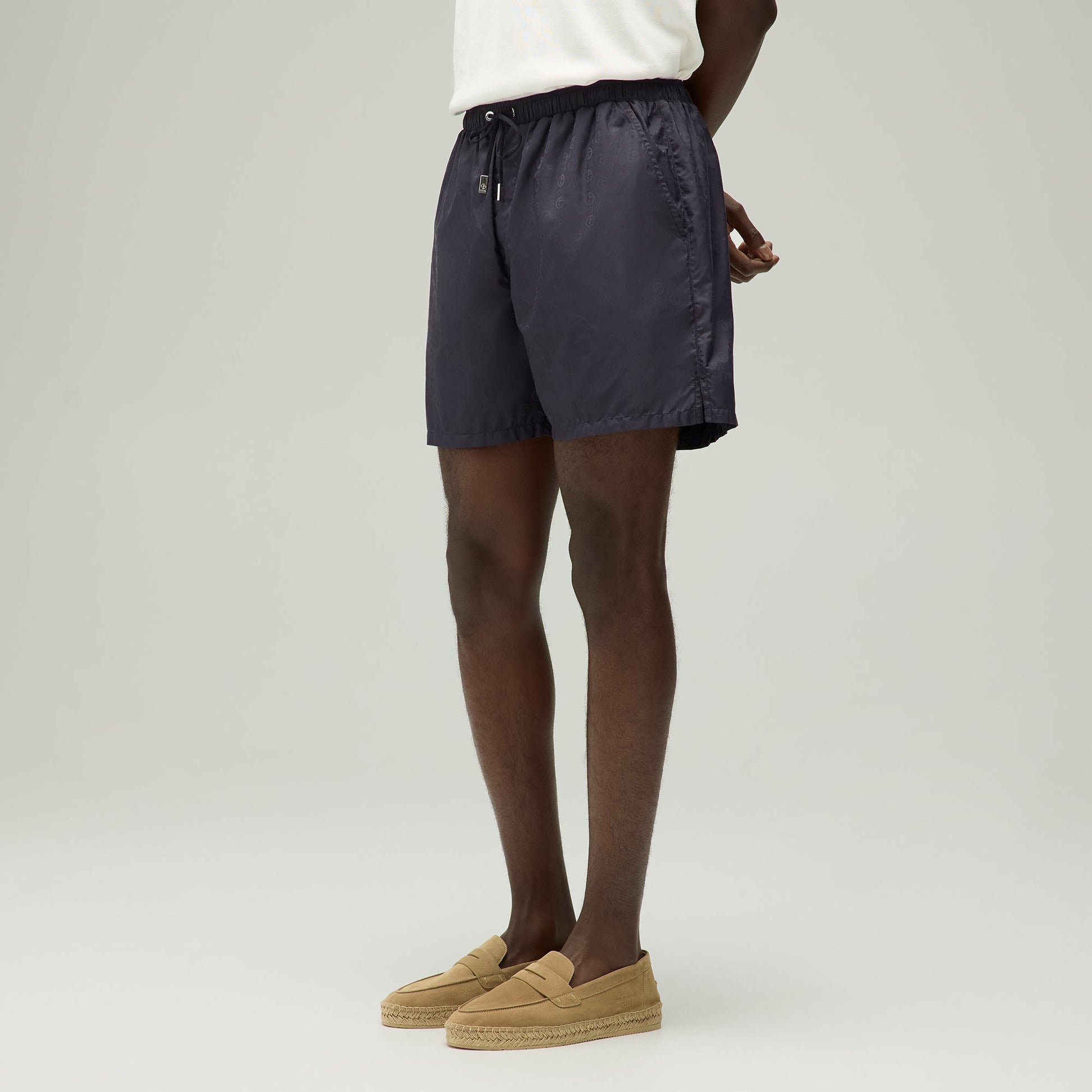 Men Kith Giorgio Armani & Kith Jacquard Collins Swim Short - Ink