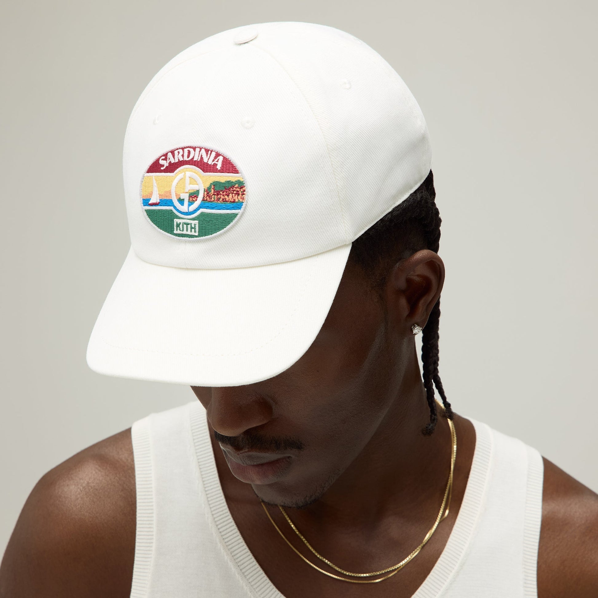 Men Kith Giorgio Armani & Kith Sardinia Classic Cap - White