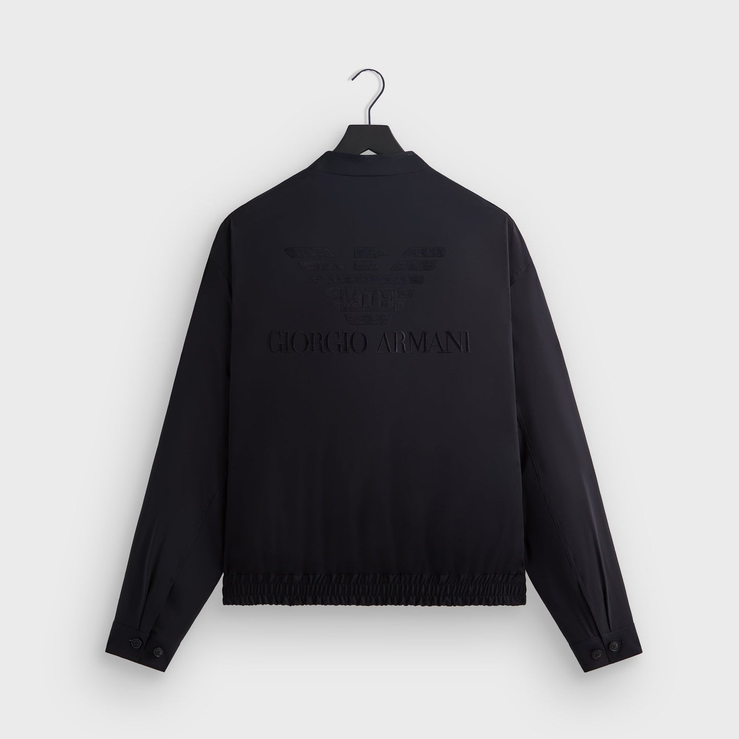 Men Kith Giorgio Armani & Kith Collarless Bomber Jacket - Admiral