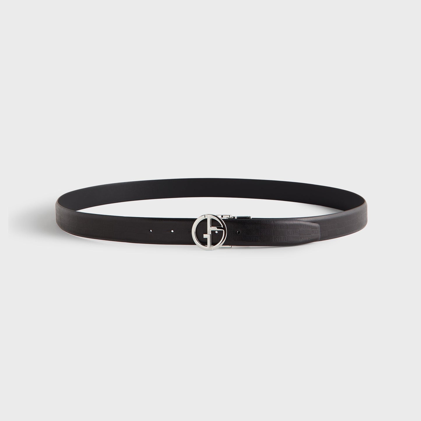 Men Kith Giorgio Armani & Kith Reversible Leather Belt - Black