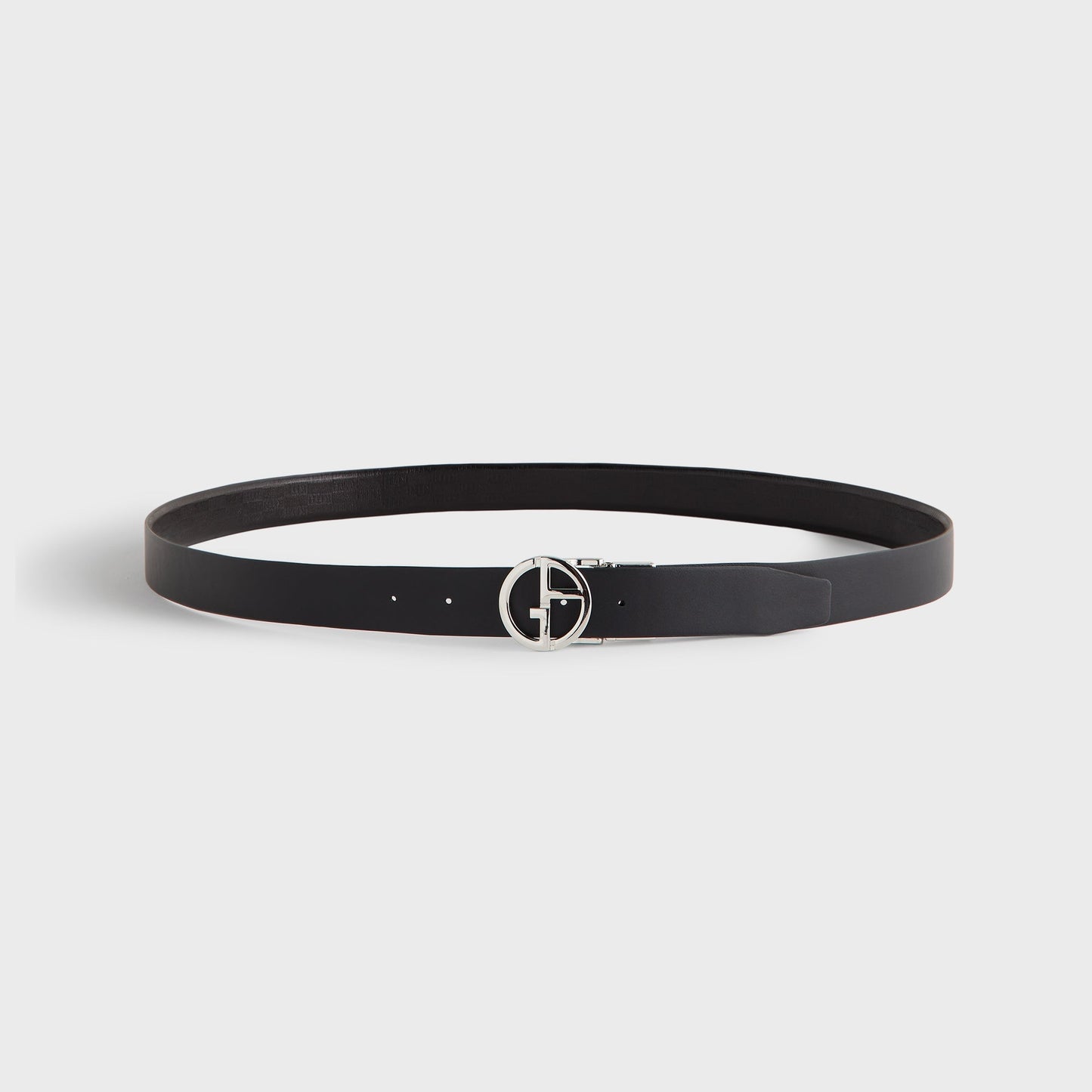 Men Kith Giorgio Armani & Kith Reversible Leather Belt - Black