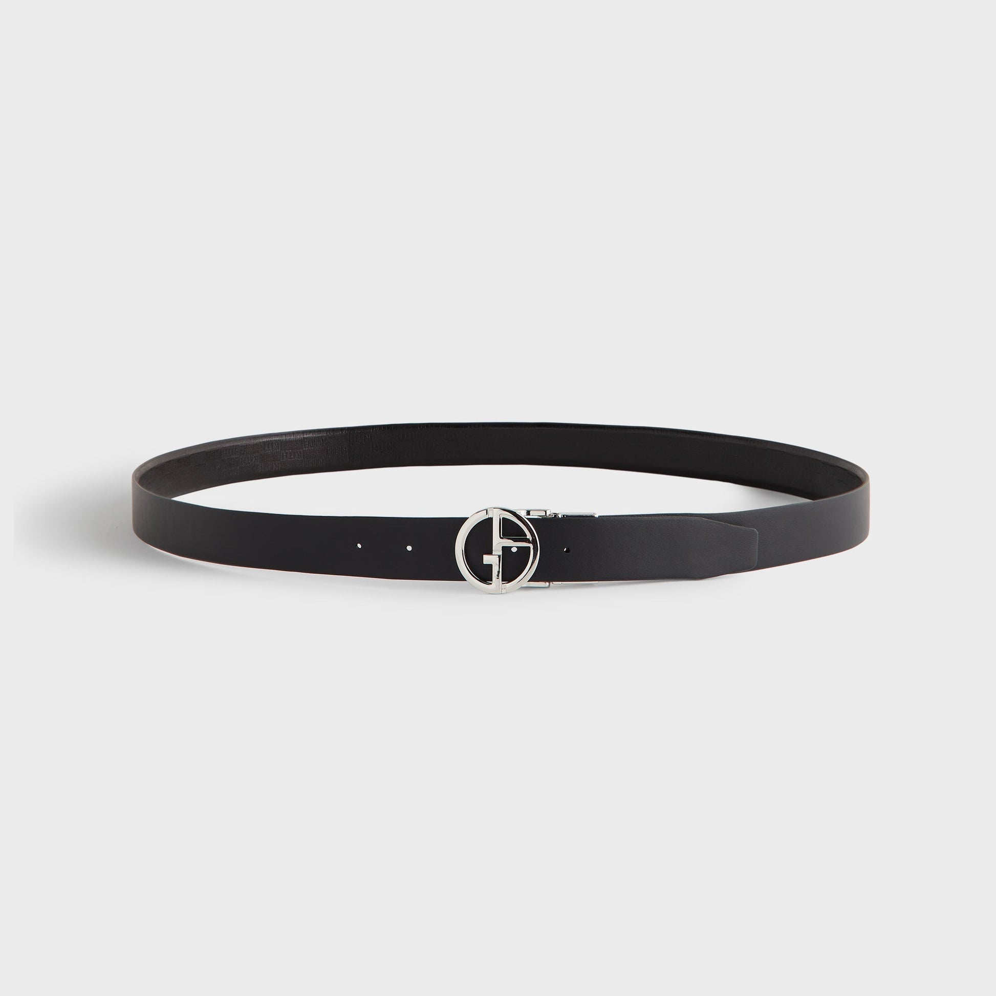 Men Kith Giorgio Armani & Kith Reversible Leather Belt - Black