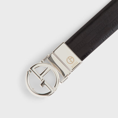 Men Kith Giorgio Armani & Kith Reversible Leather Belt - Black