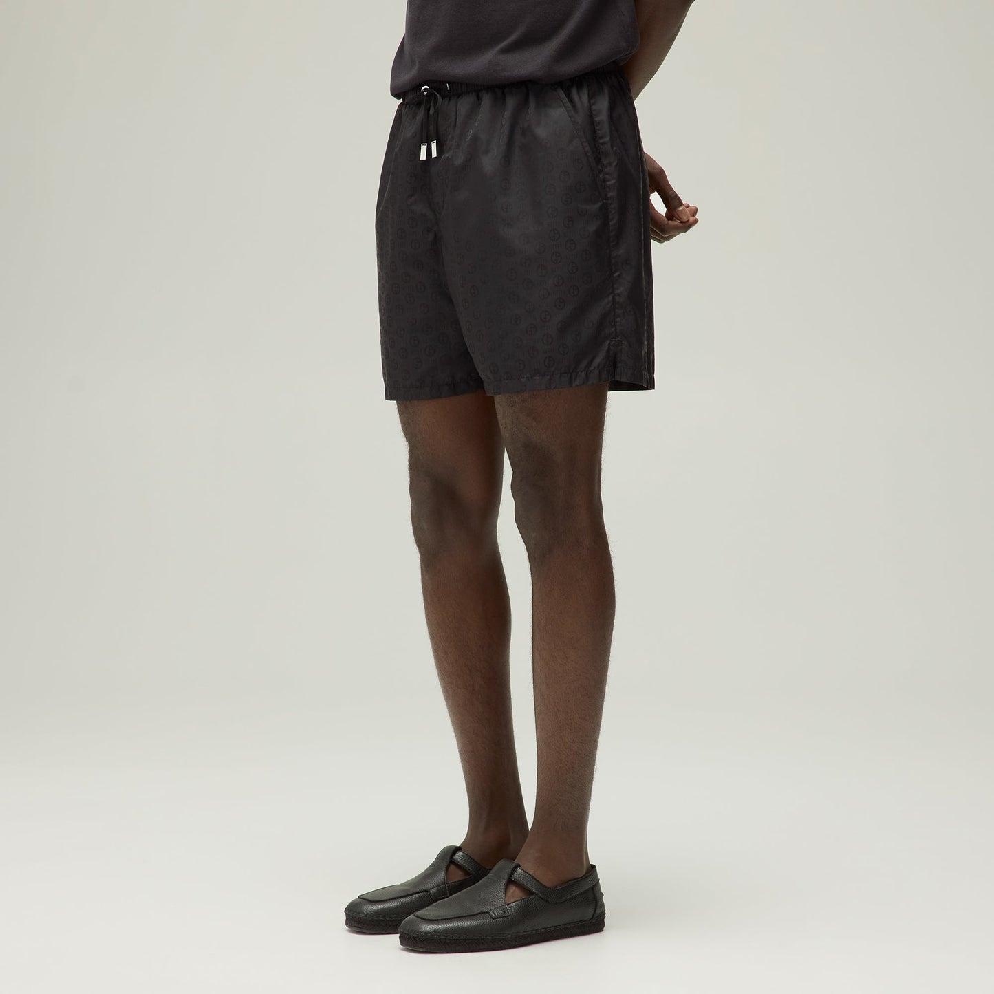 Men Kith Giorgio Armani & Kith Jacquard Collins Swim Short - Black