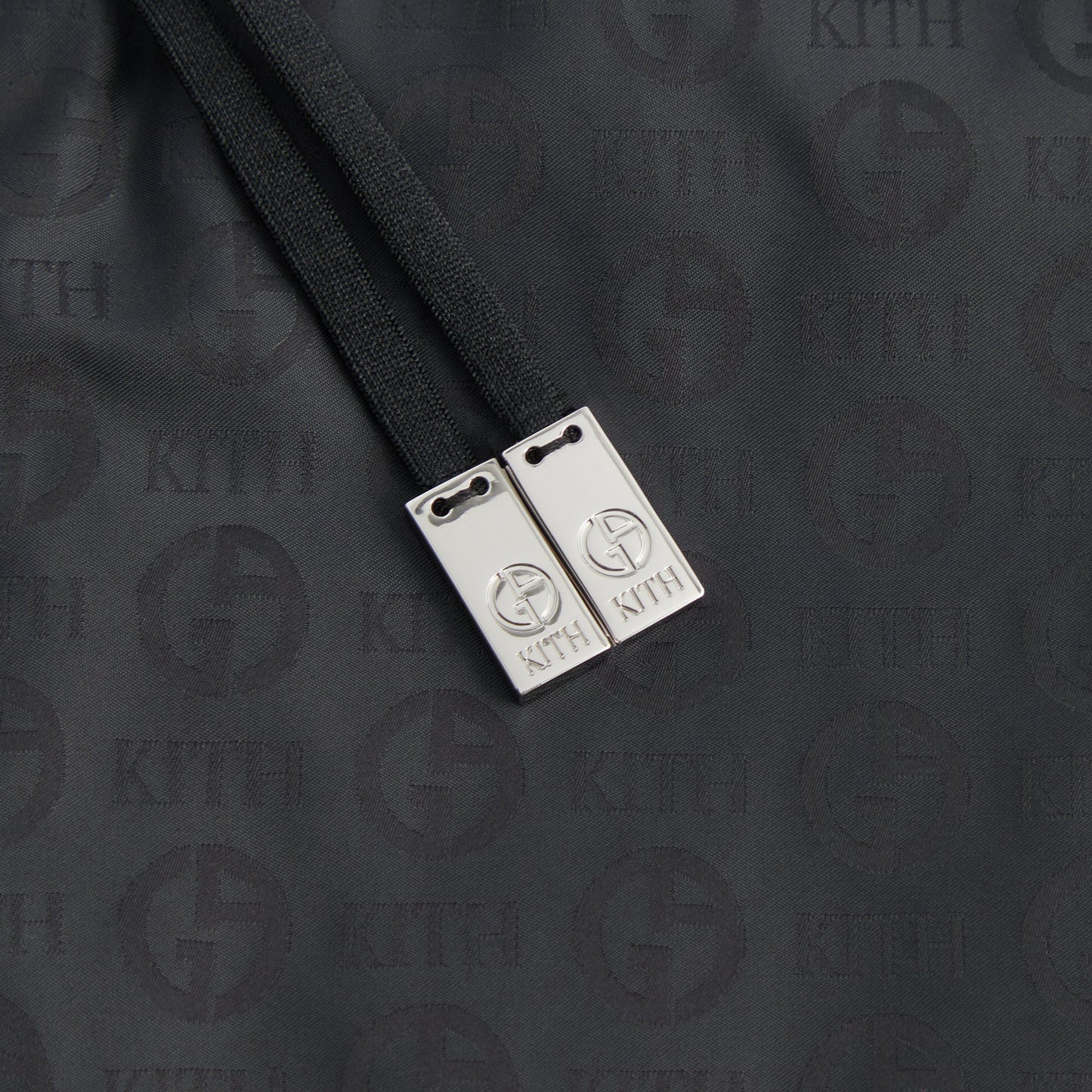 Men Kith Giorgio Armani & Kith Jacquard Collins Swim Short - Black