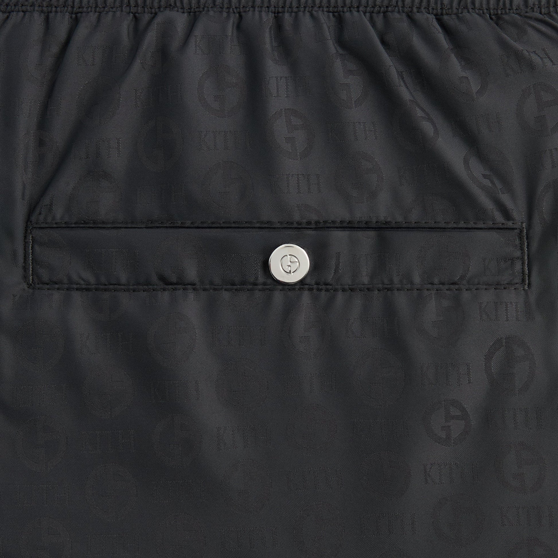 Men Kith Giorgio Armani & Kith Jacquard Collins Swim Short - Black