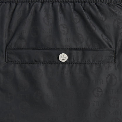 Men Kith Giorgio Armani & Kith Jacquard Collins Swim Short - Black