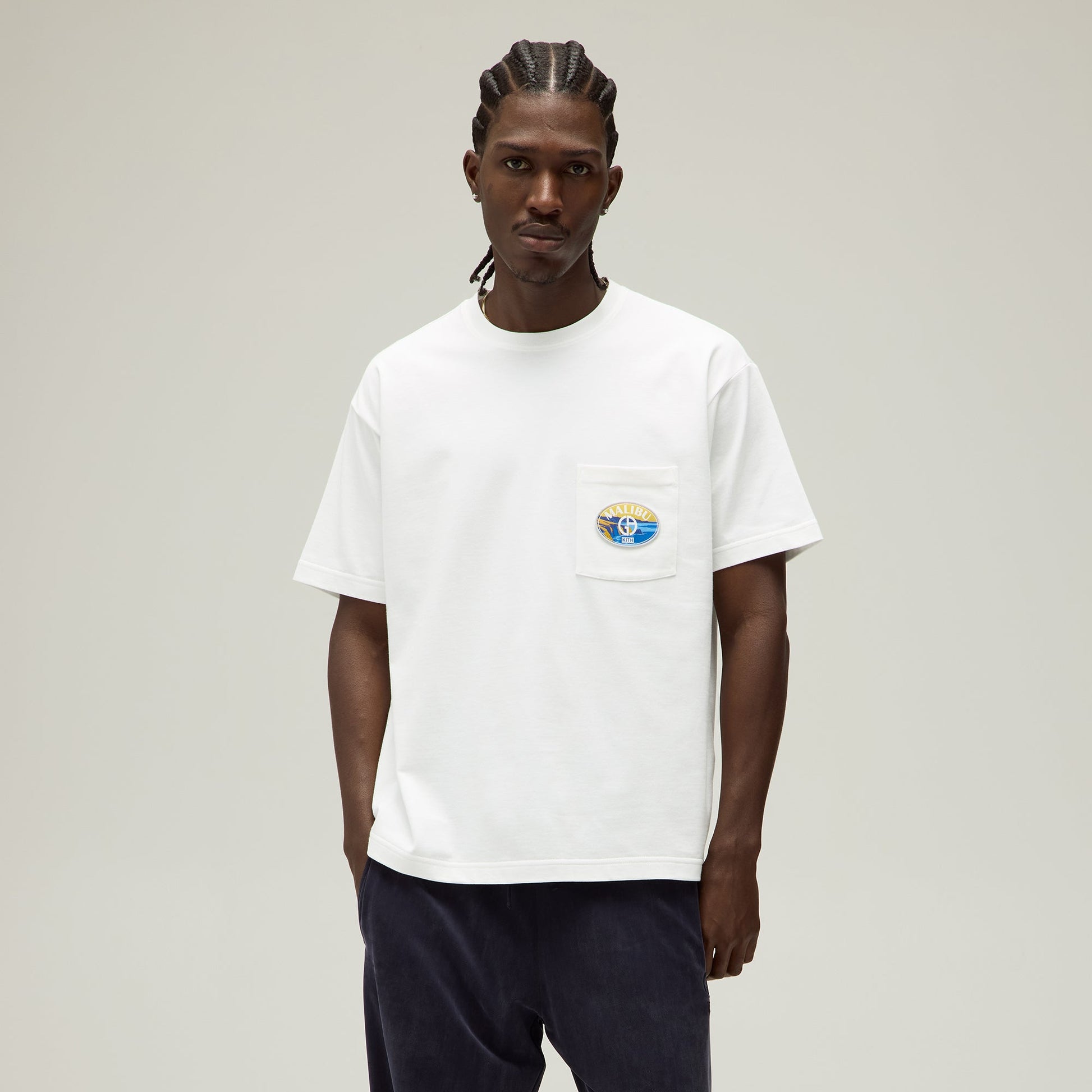 Men Kith Giorgio Armani & Kith Malibu Pocket Tee - White