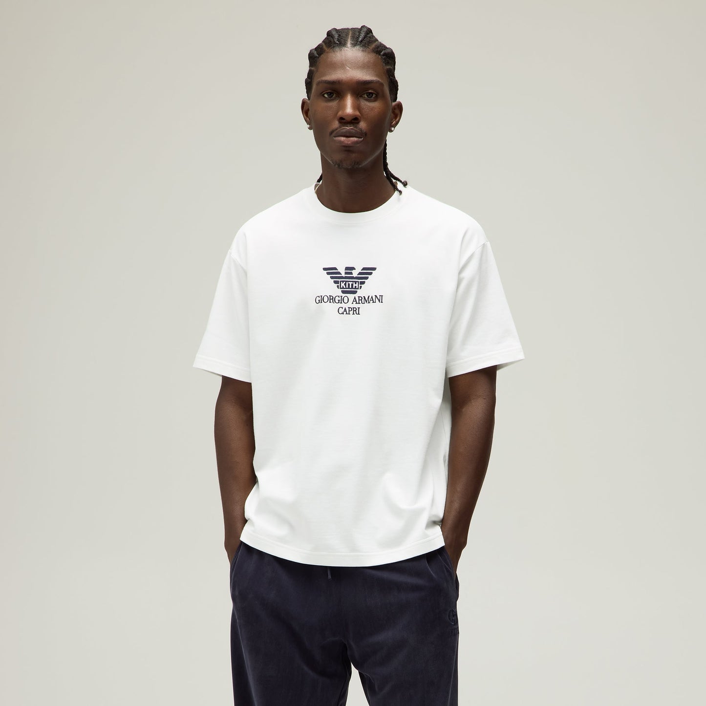 Men Kith Giorgio Armani & Kith Capri Tee - White