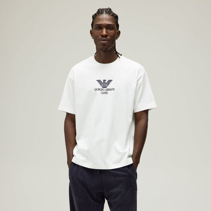 Men Kith Giorgio Armani & Kith Capri Tee - White