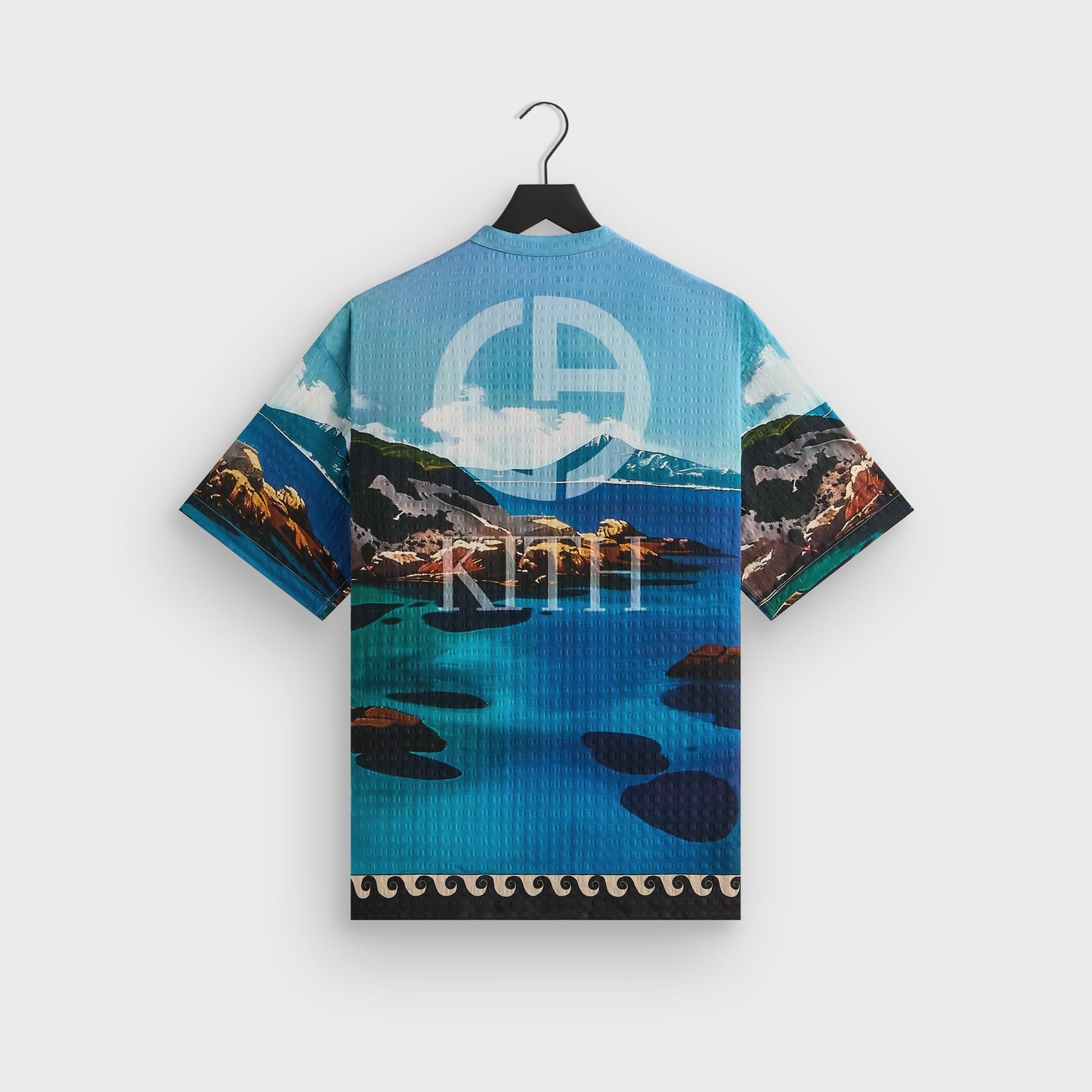 Men Kith Giorgio Armani & Kith Sardinia Short Sleeve Zip Shirt - Multi
