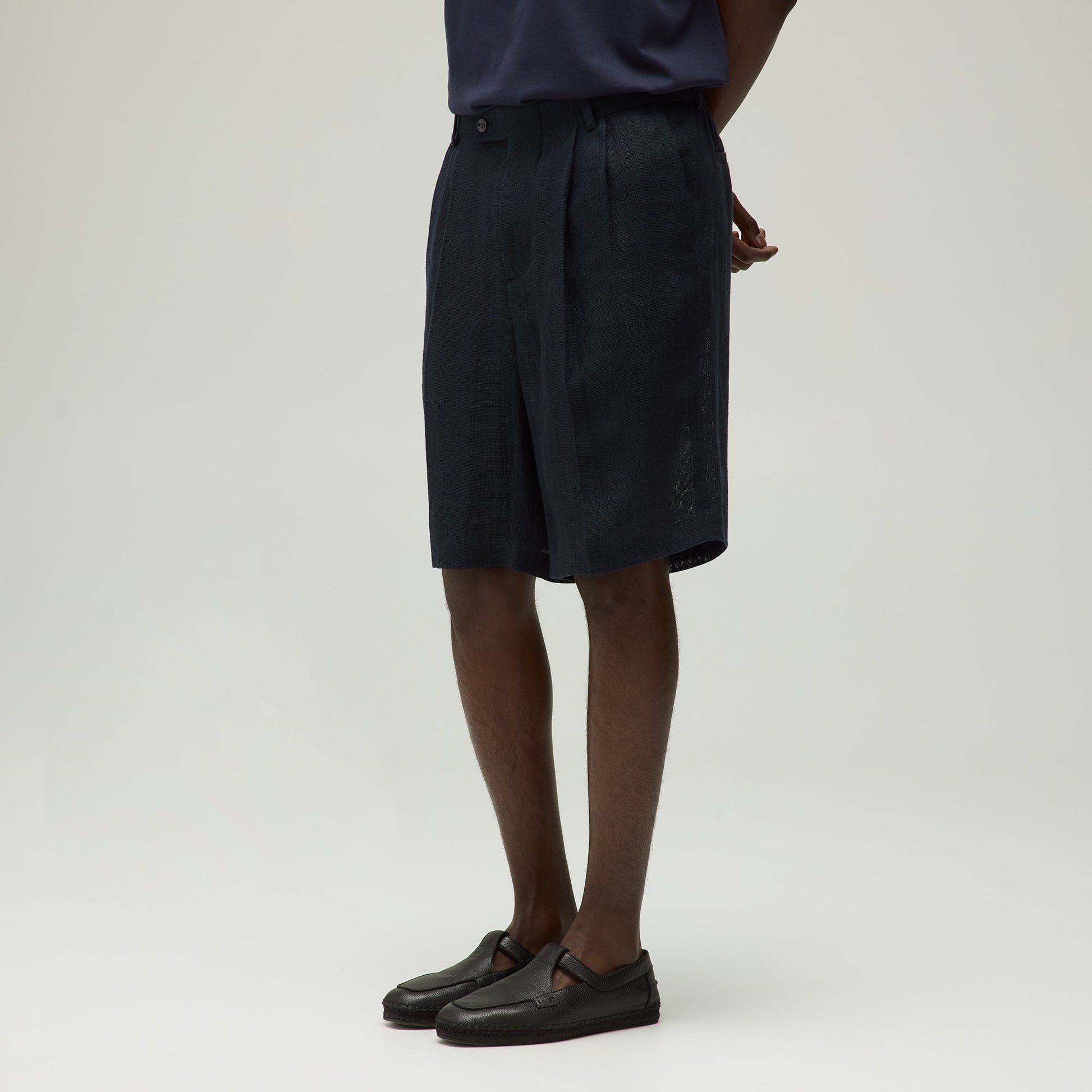 Men Kith Giorgio Armani & Kith Open Weave Kylan Bermuda Short - Nocturnal