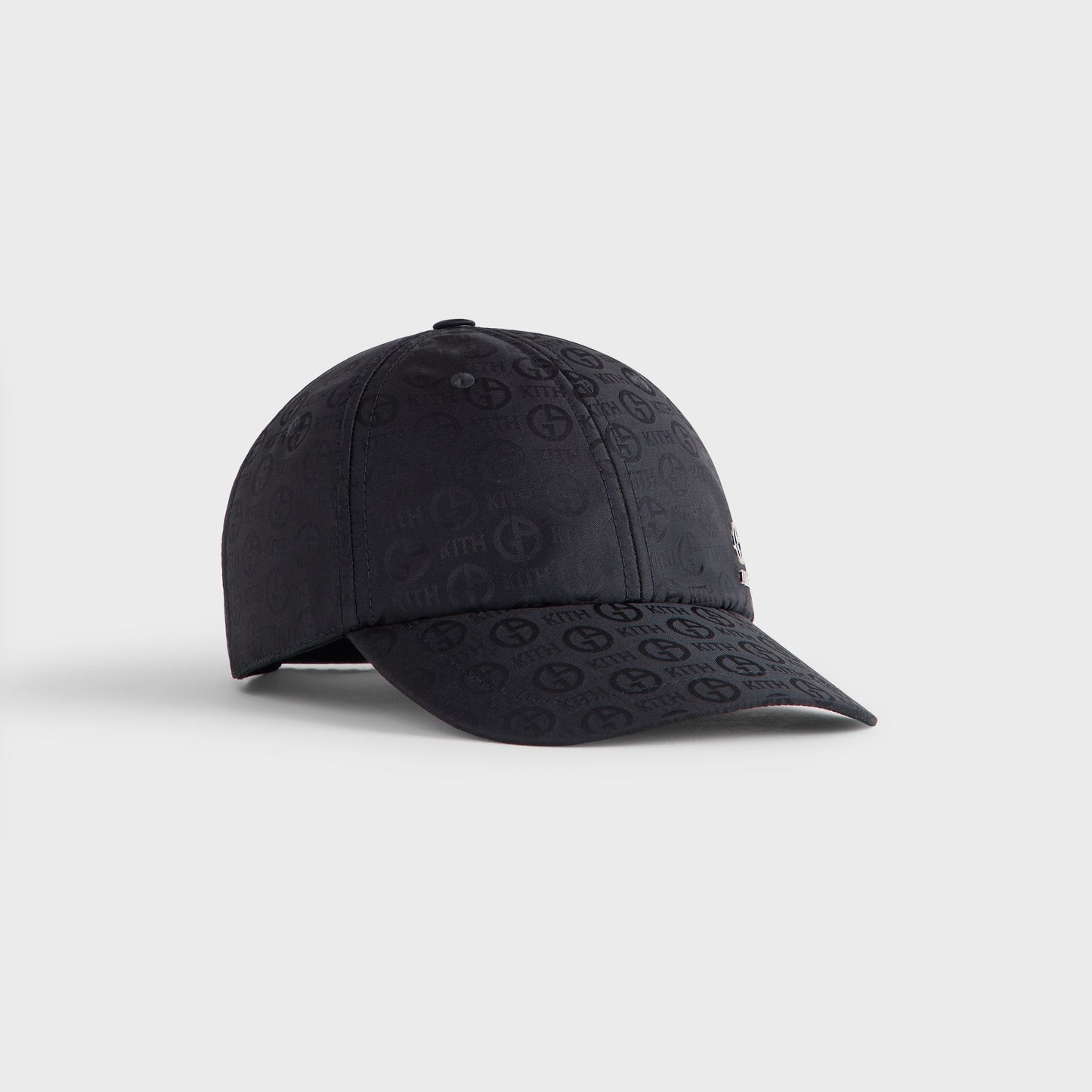 Men Kith Giorgio Armani & Kith Midweight Jacquard Silk Classic Cap - Black