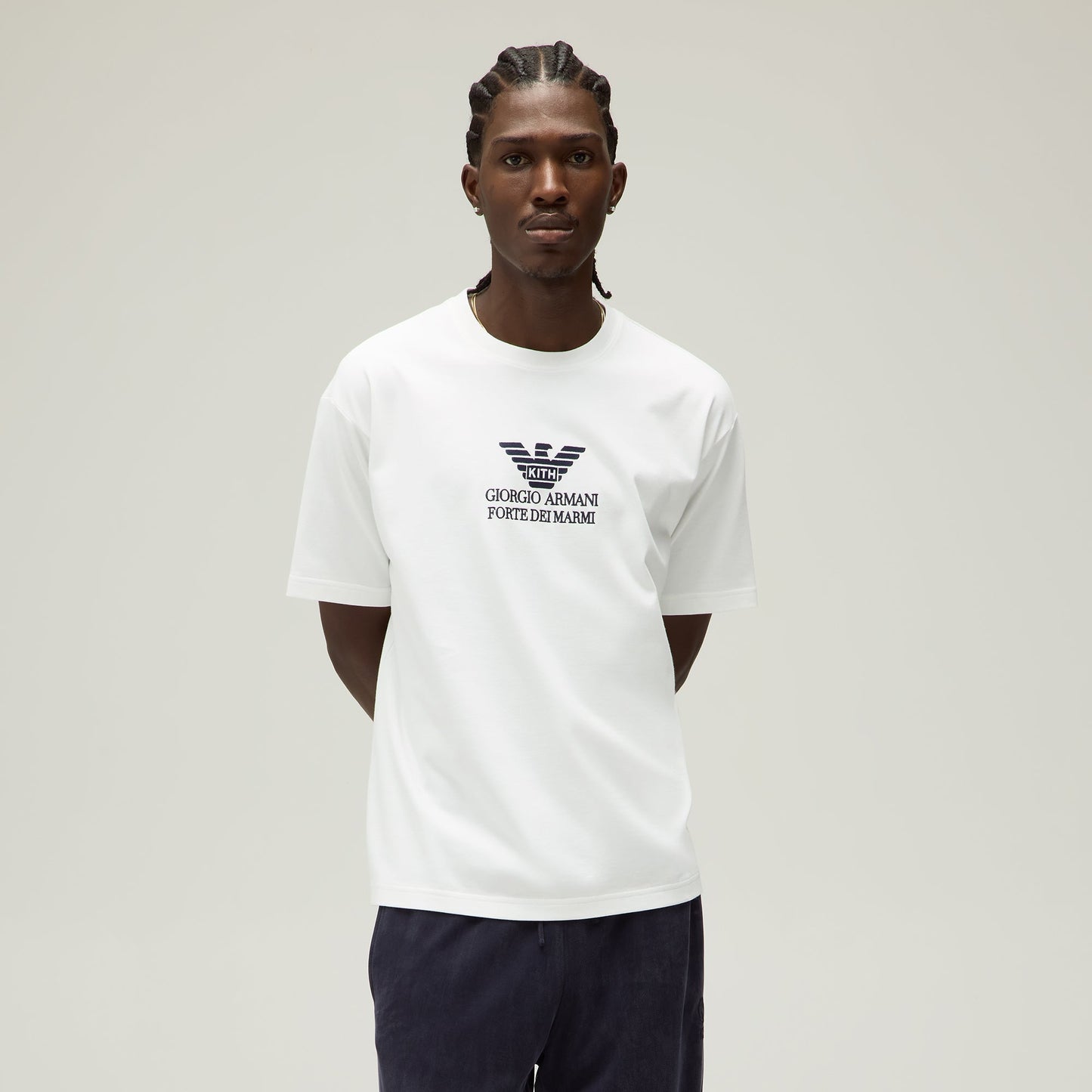 Men Kith Giorgio Armani & Kith Forte dei Marmi Tee - White