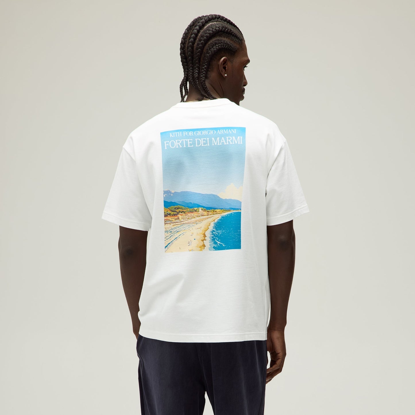 Men Kith Giorgio Armani & Kith Forte dei Marmi Tee - White
