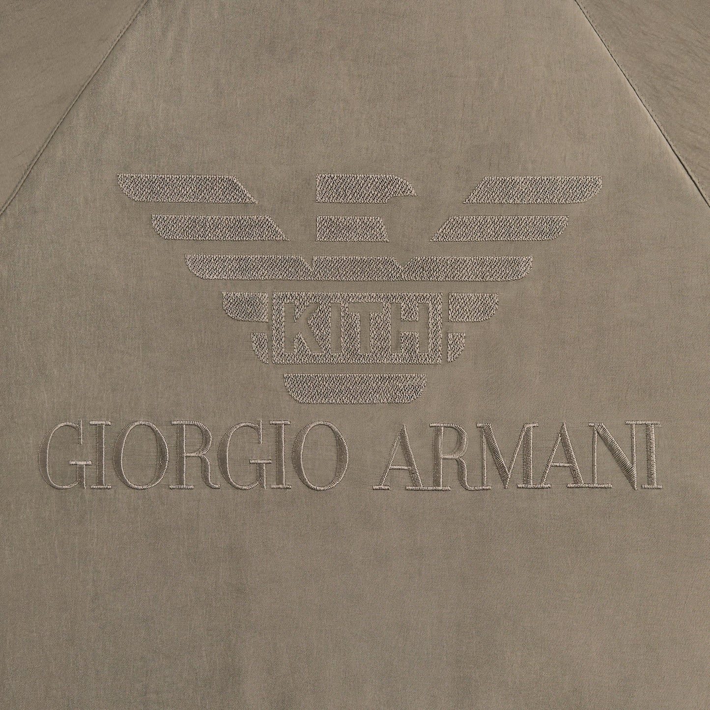 Men Kith Giorgio Armani & Kith Silky Bomber Jacket - Gravel
