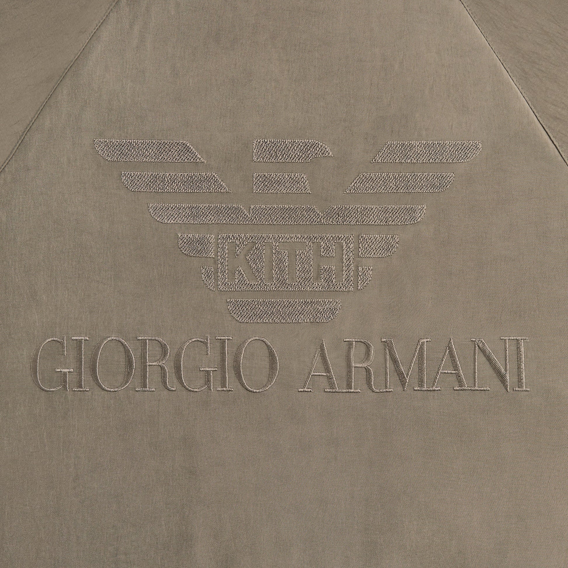 Men Kith Giorgio Armani & Kith Silky Bomber Jacket - Gravel