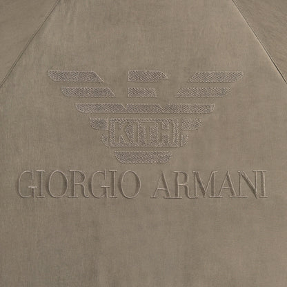 Men Kith Giorgio Armani & Kith Silky Bomber Jacket - Gravel