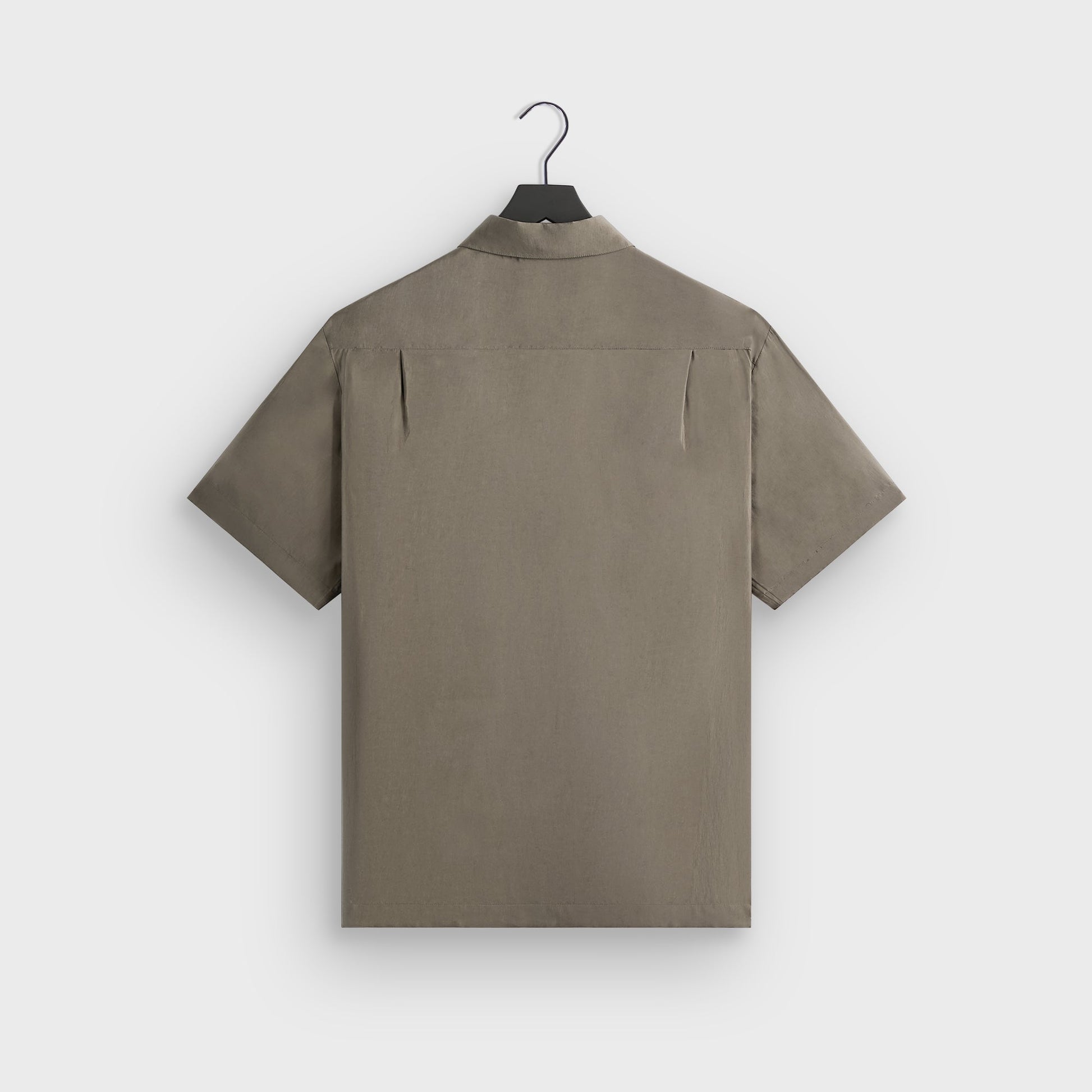 Men Kith Giorgio Armani & Kith Silky Short Sleeve Button Up - Gravel
