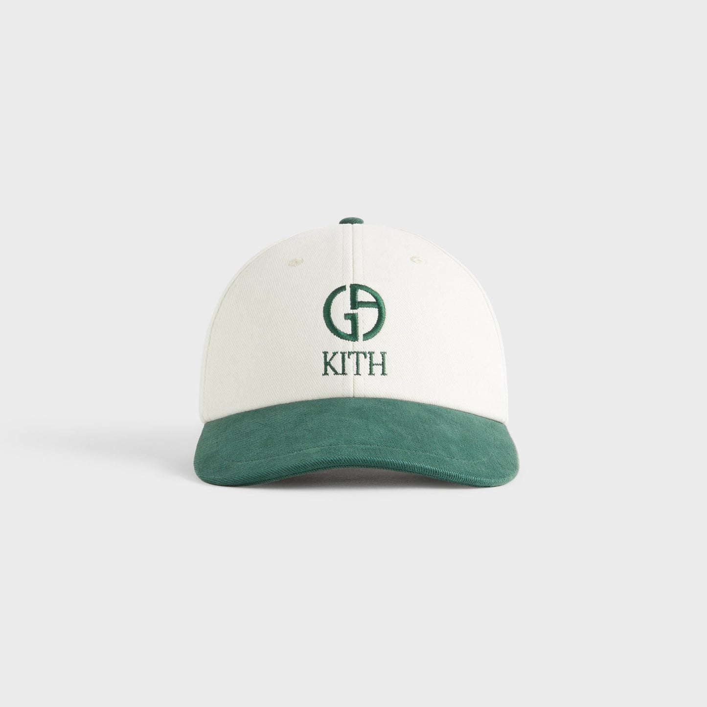 Men Kith Giorgio Armani & Kith Twill Two-Tone Classic Cap - Sandrift