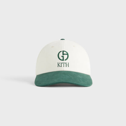 Men Kith Giorgio Armani & Kith Twill Two-Tone Classic Cap - Sandrift