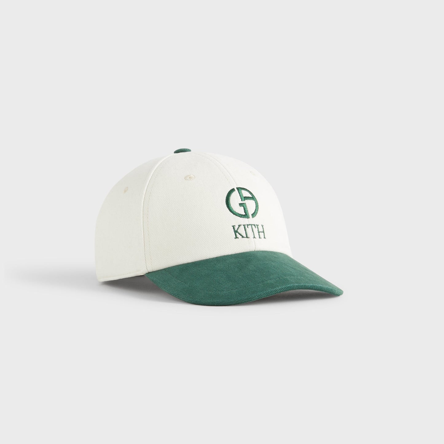 Men Kith Giorgio Armani & Kith Twill Two-Tone Classic Cap - Sandrift