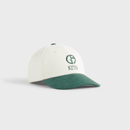 Men Kith Giorgio Armani & Kith Twill Two-Tone Classic Cap - Sandrift