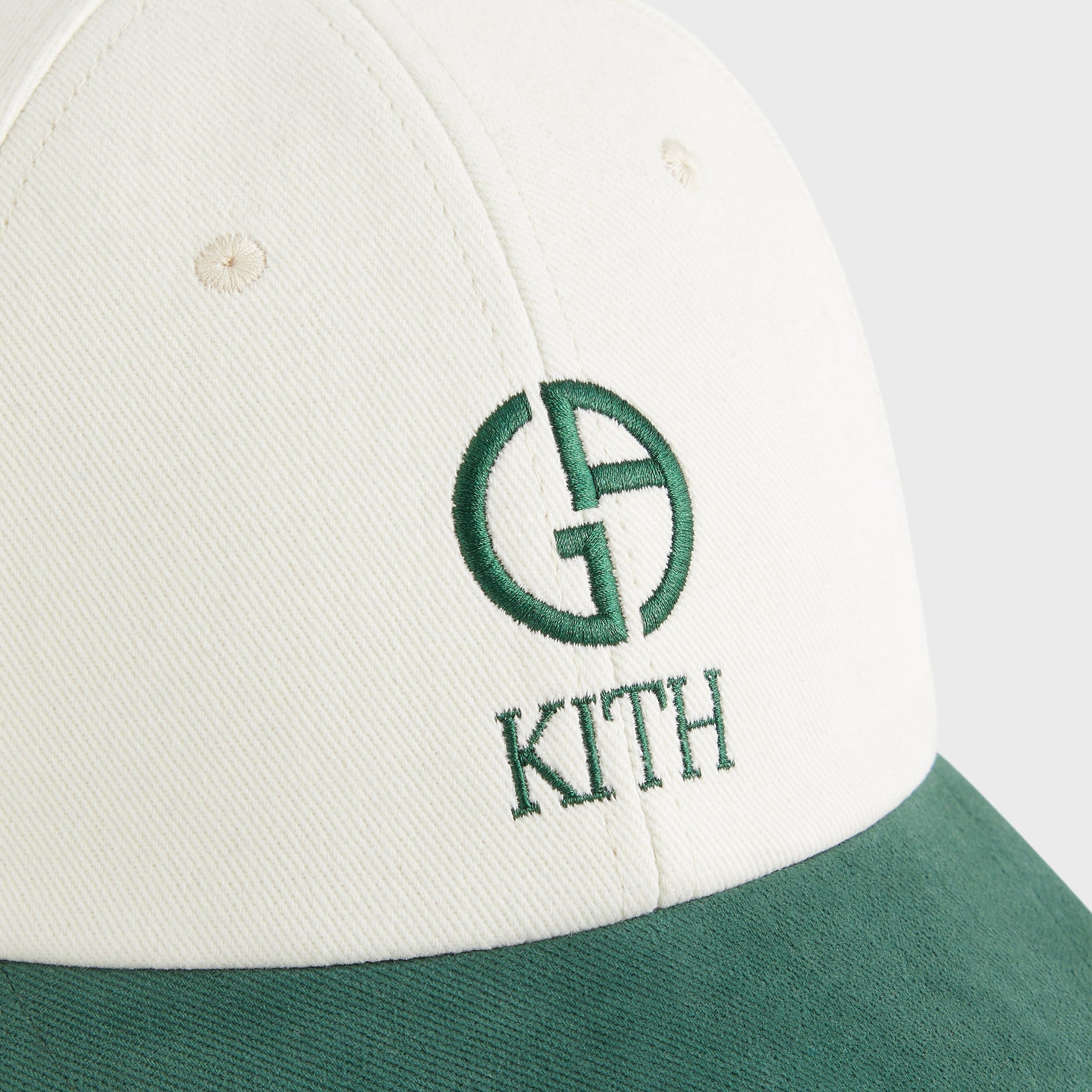 Men Kith Giorgio Armani & Kith Twill Two-Tone Classic Cap - Sandrift