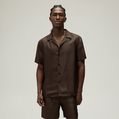 Men Kith Giorgio Armani & Kith Monogram Short Sleeve Thompson Camp Collar Shirt
