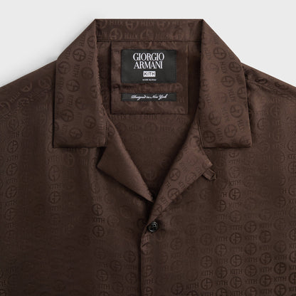 Men Kith Giorgio Armani & Kith Monogram Short Sleeve Thompson Camp Collar Shirt