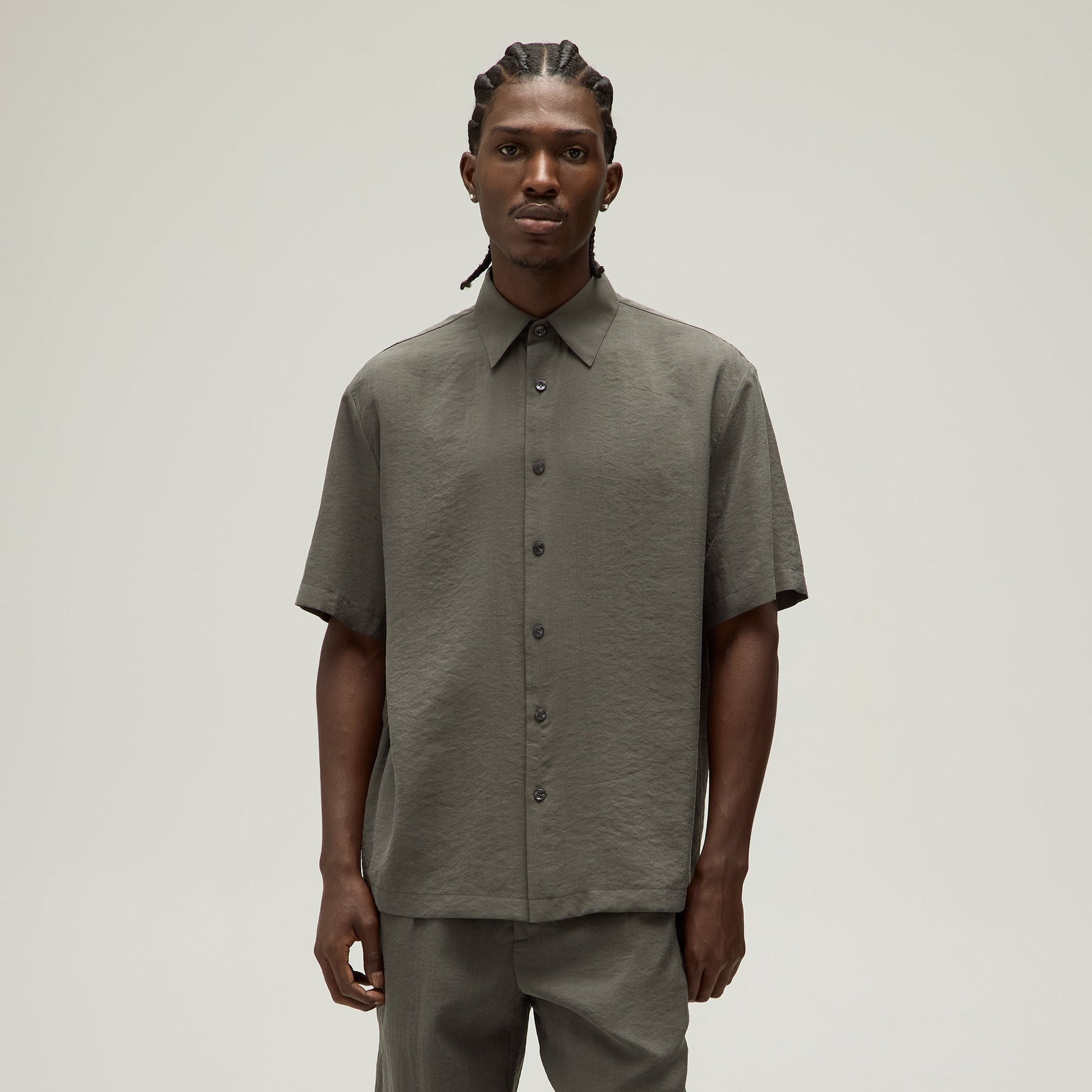 Men Kith Giorgio Armani & Kith Short Sleeve Button Up - Seam