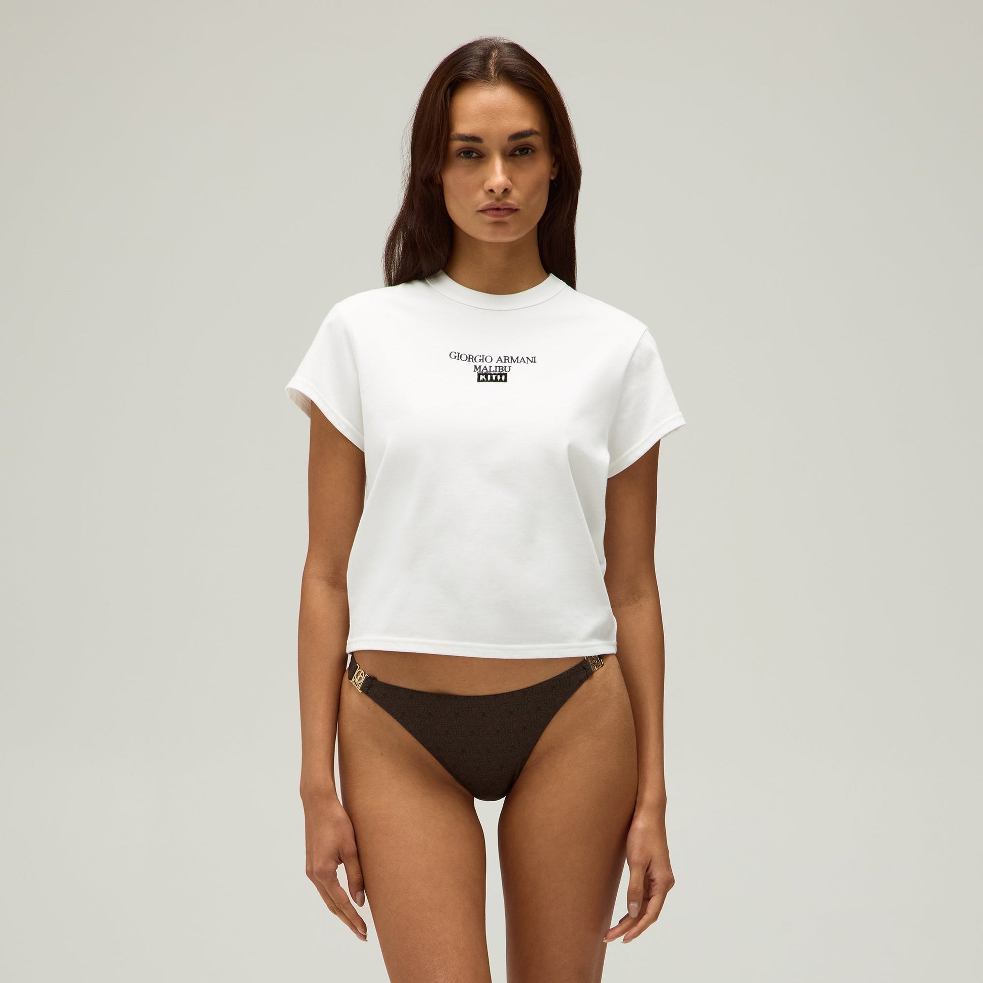 Women Kith Giorgio Armani & Kith Women Malibu Mulberry Tee - White