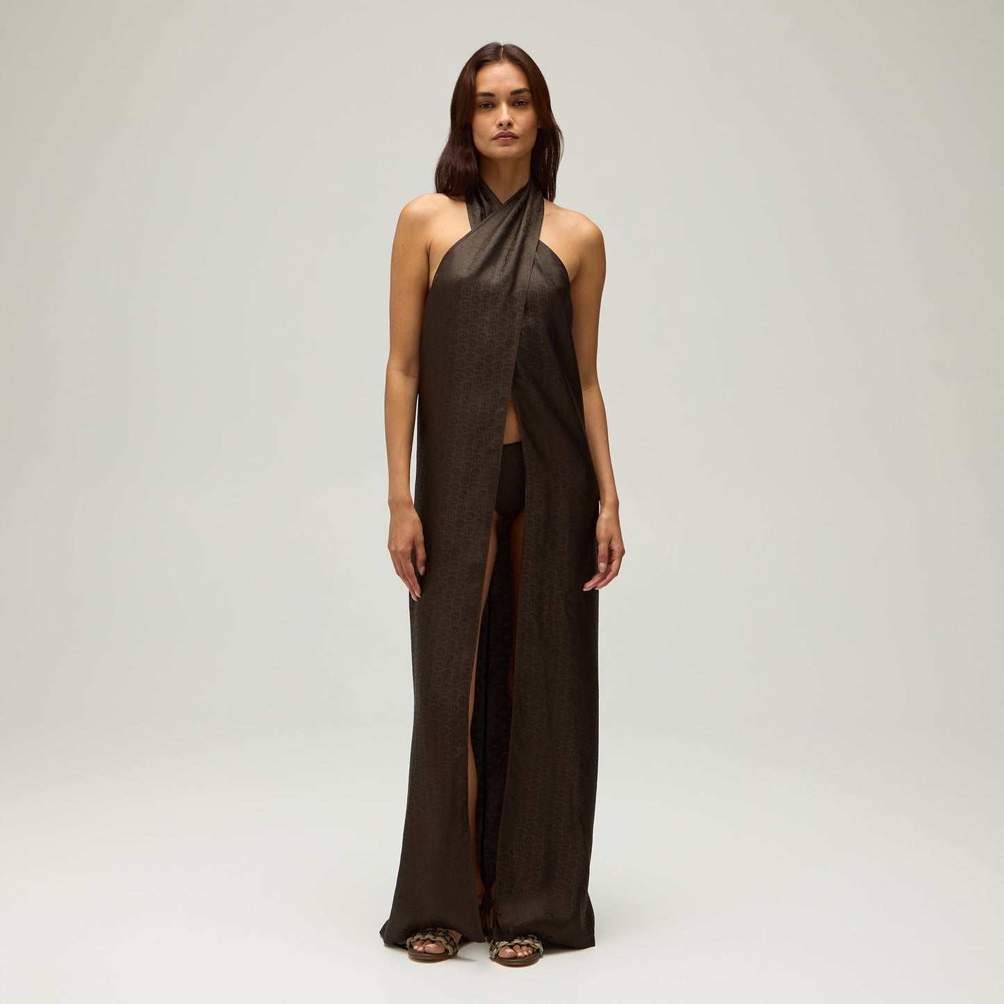 Women Kith Giorgio Armani & Kith Women Silk Wrap Halter Cover Up - Kindling