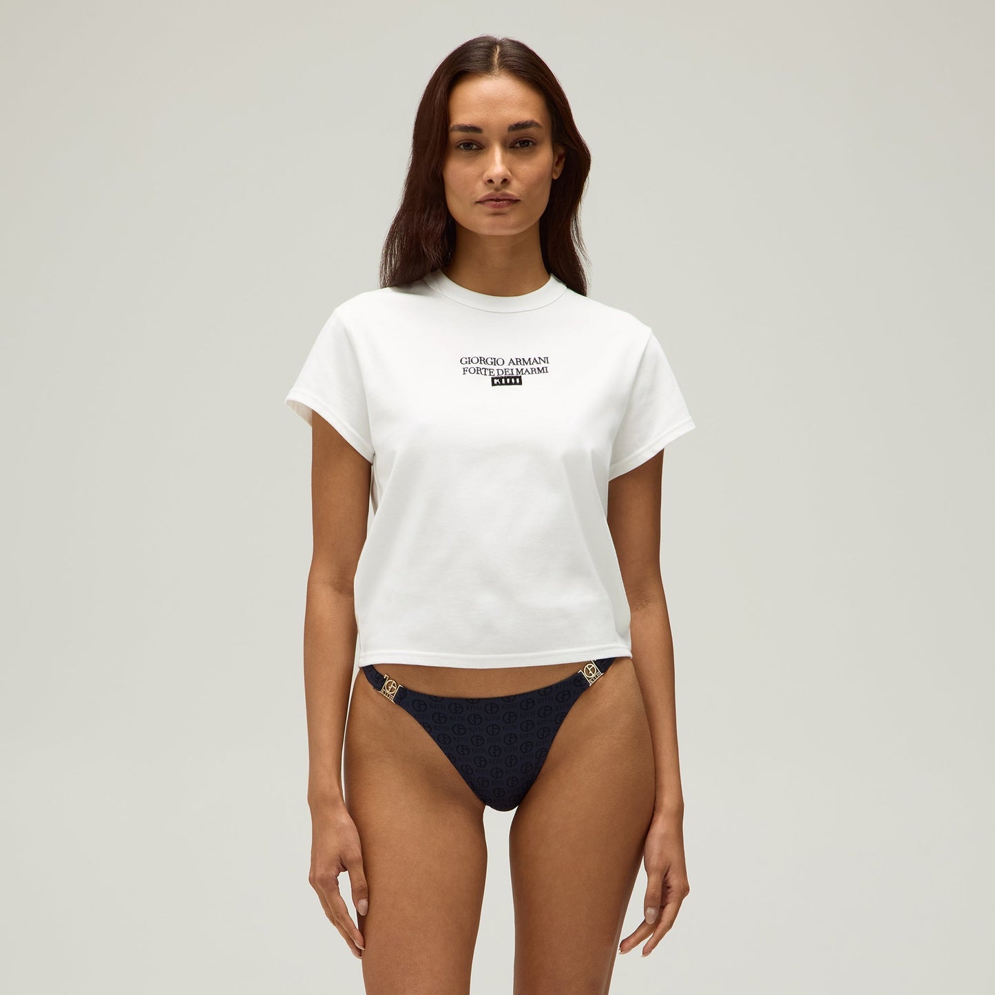 Women Kith Giorgio Armani & Kith Women Forte Dei Marmi Mulberry Tee - White