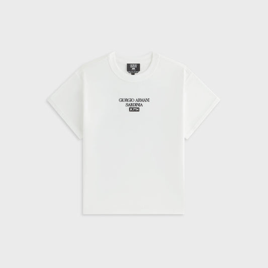 Women Kith Giorgio Armani & Kith Women Sardinia Mulberry Tee - White