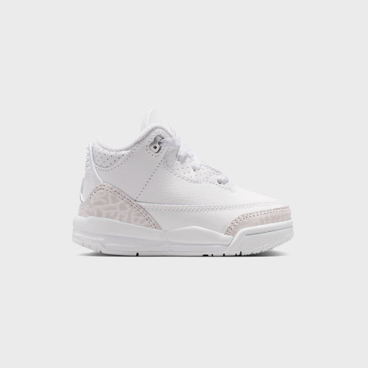 Kids Kith Nike TD Air Jordan 3 Retro - White / Metallic Silver / White