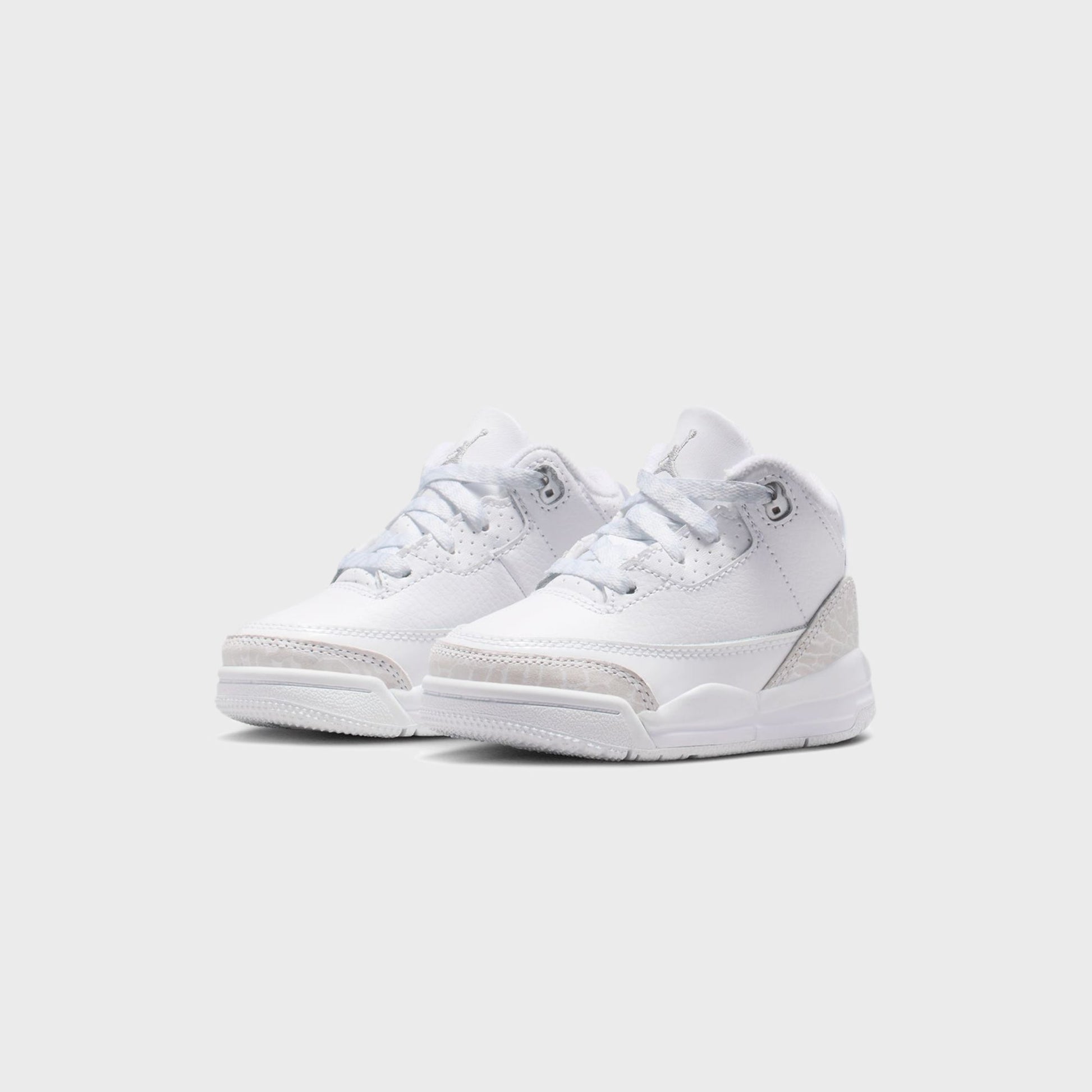 Kids Kith Nike TD Air Jordan 3 Retro - White / Metallic Silver / White