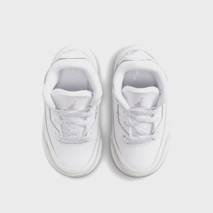 Kids Kith Nike TD Air Jordan 3 Retro - White / Metallic Silver / White