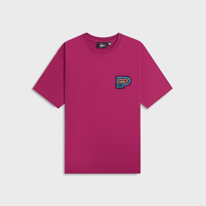 Men Kith by Parra Repeat Pea Tee - Dark Magenta