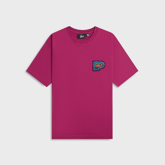 Men Kith by Parra Repeat Pea Tee - Dark Magenta