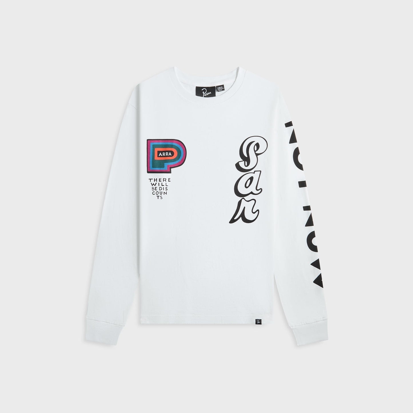 Men Kith by Parra There Will Be Not Long Sleeve Tee - White
