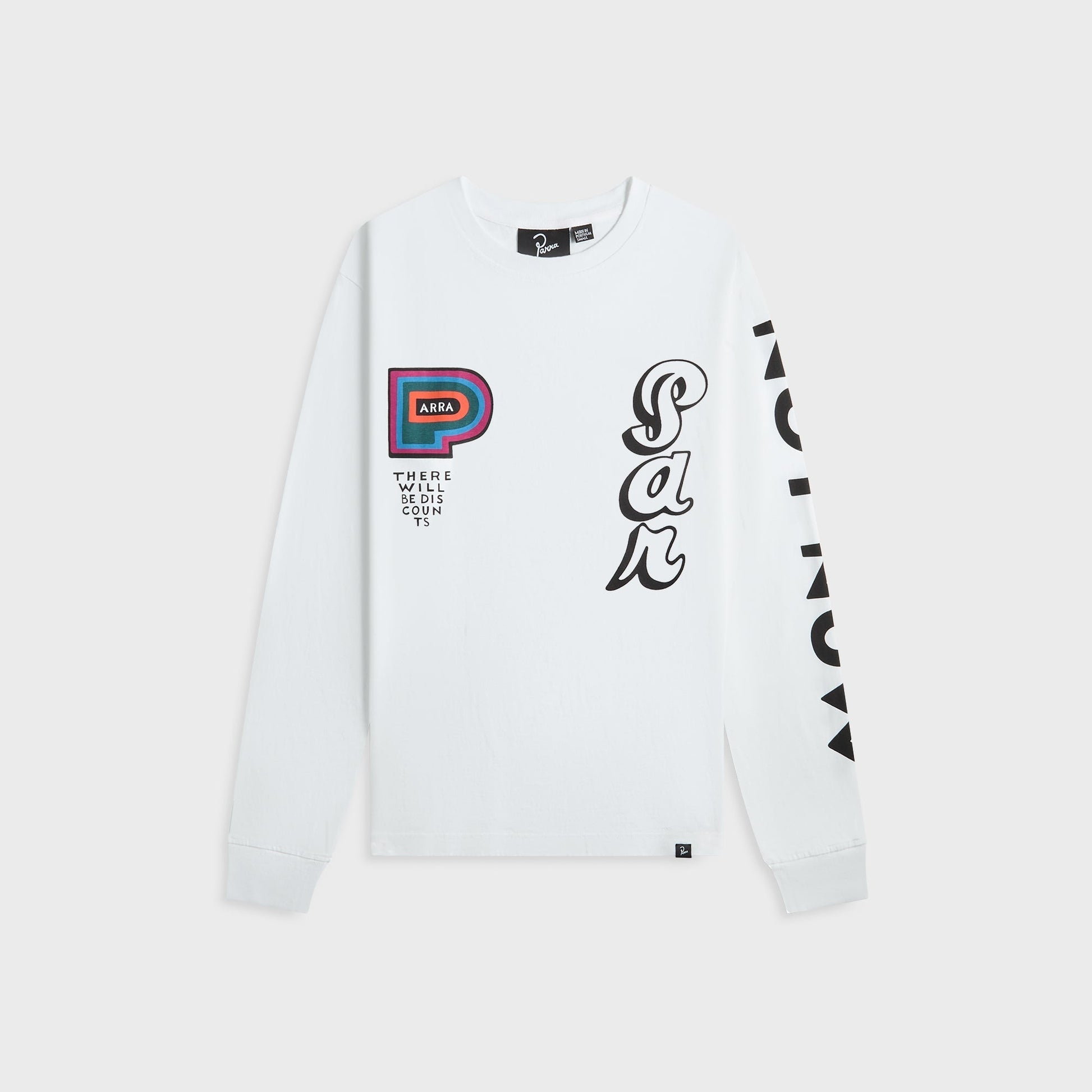 Men Kith by Parra There Will Be Not Long Sleeve Tee - White