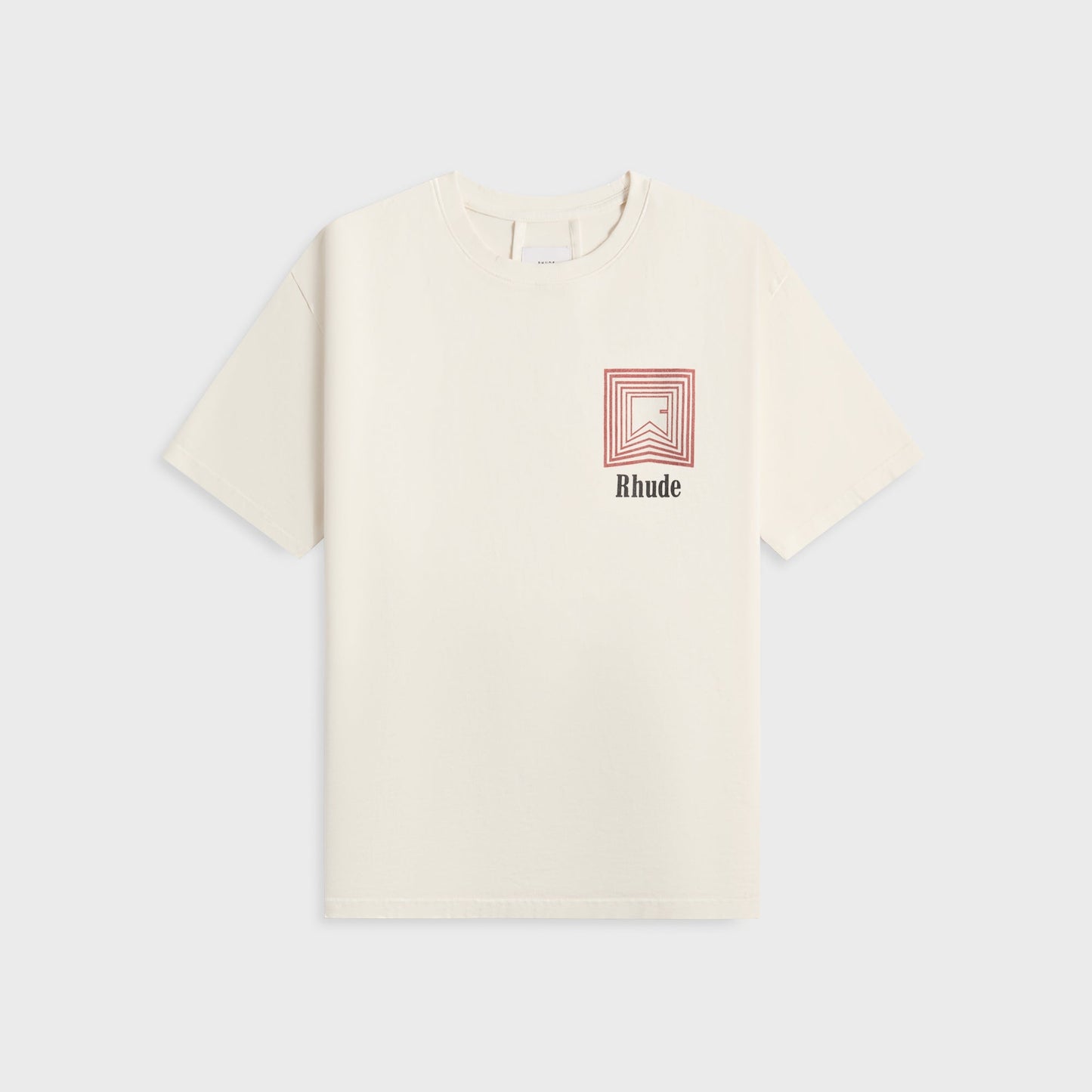 Men Kith Rhude Chevron Logo Repeat Tee - Vintage White
