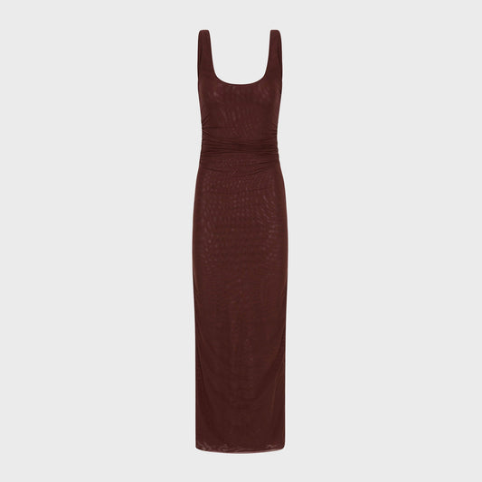 Women Kith SIR Jacques Twist Midi Dress - Espresso