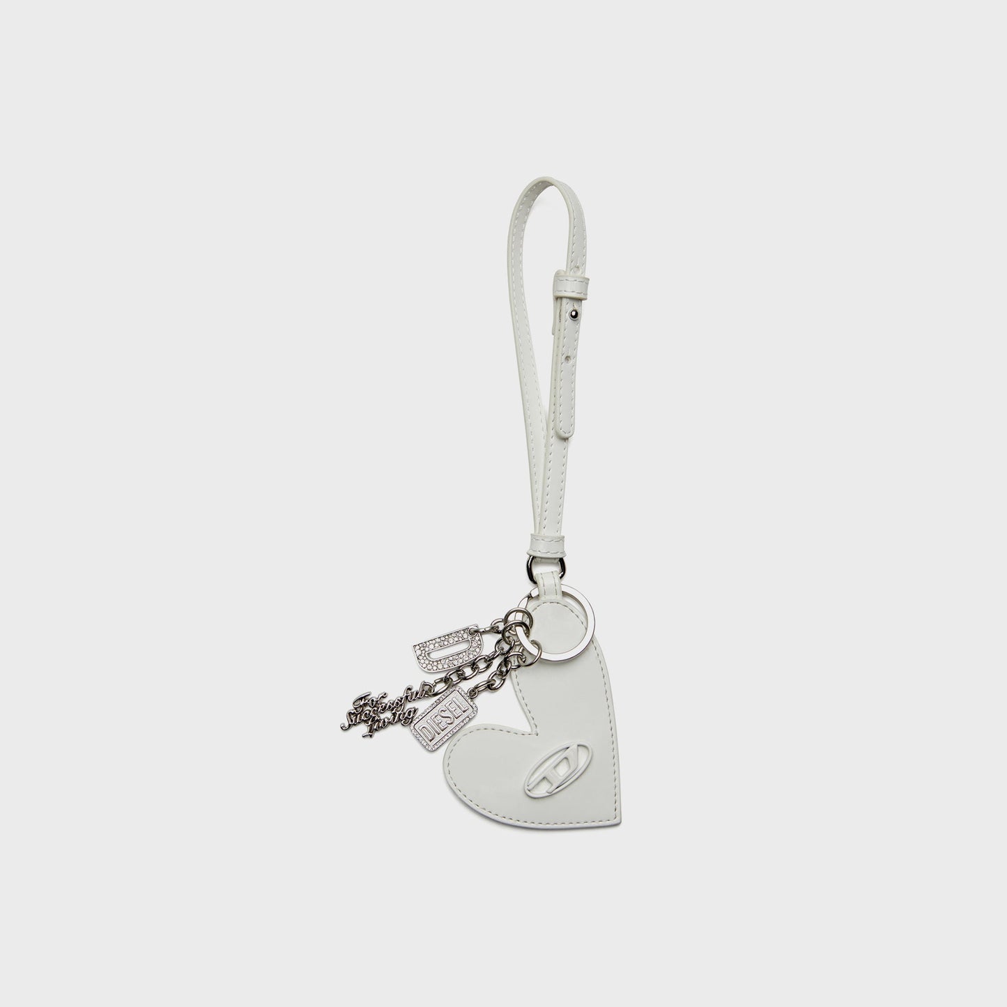 Women Kith Diesel Heart Keyring - White