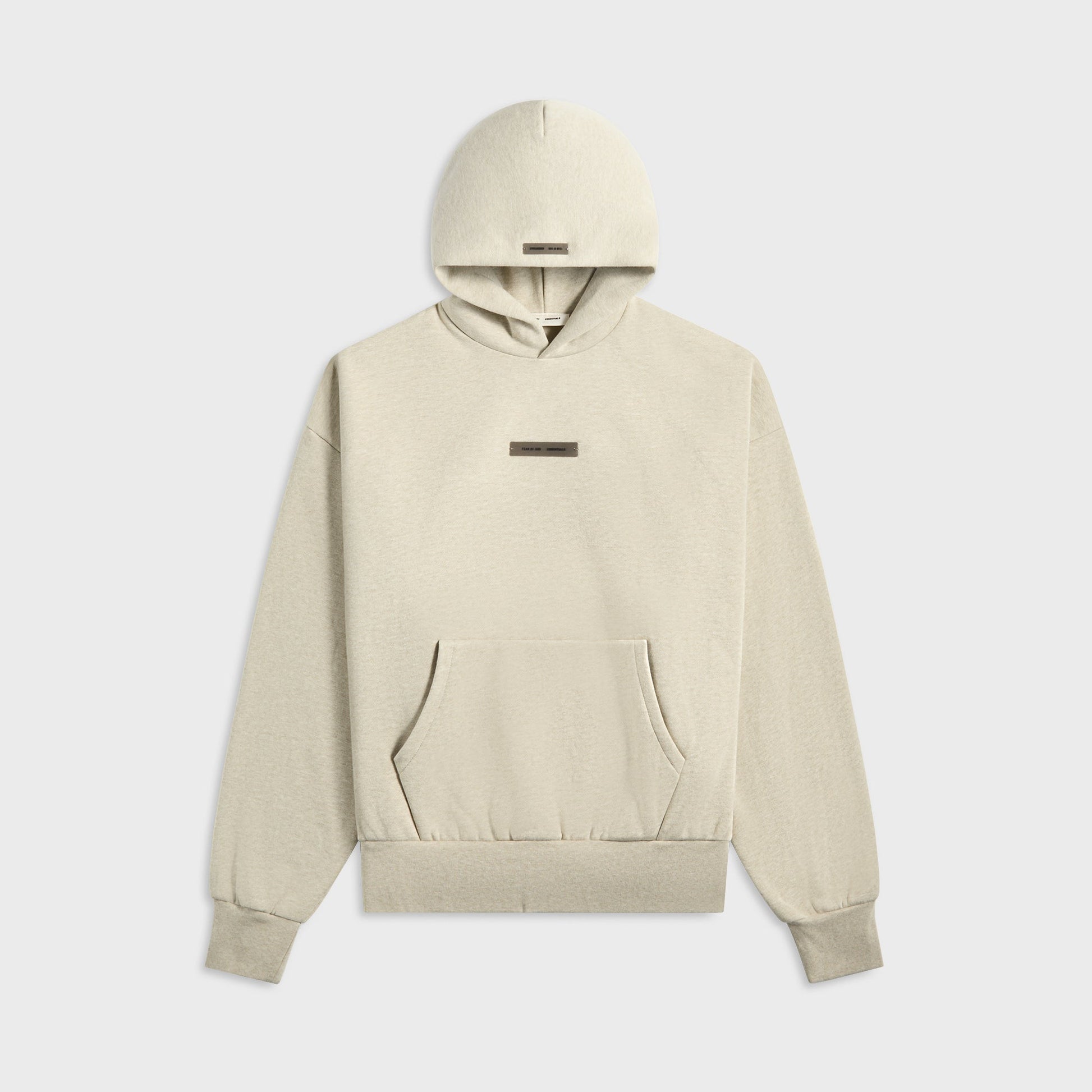 Men Kith Essentials Classic Fit Fleece Hoodie - Heather Stone
