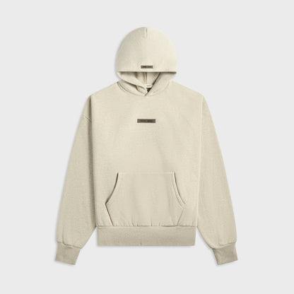 Men Kith Essentials Classic Fit Fleece Hoodie - Heather Stone