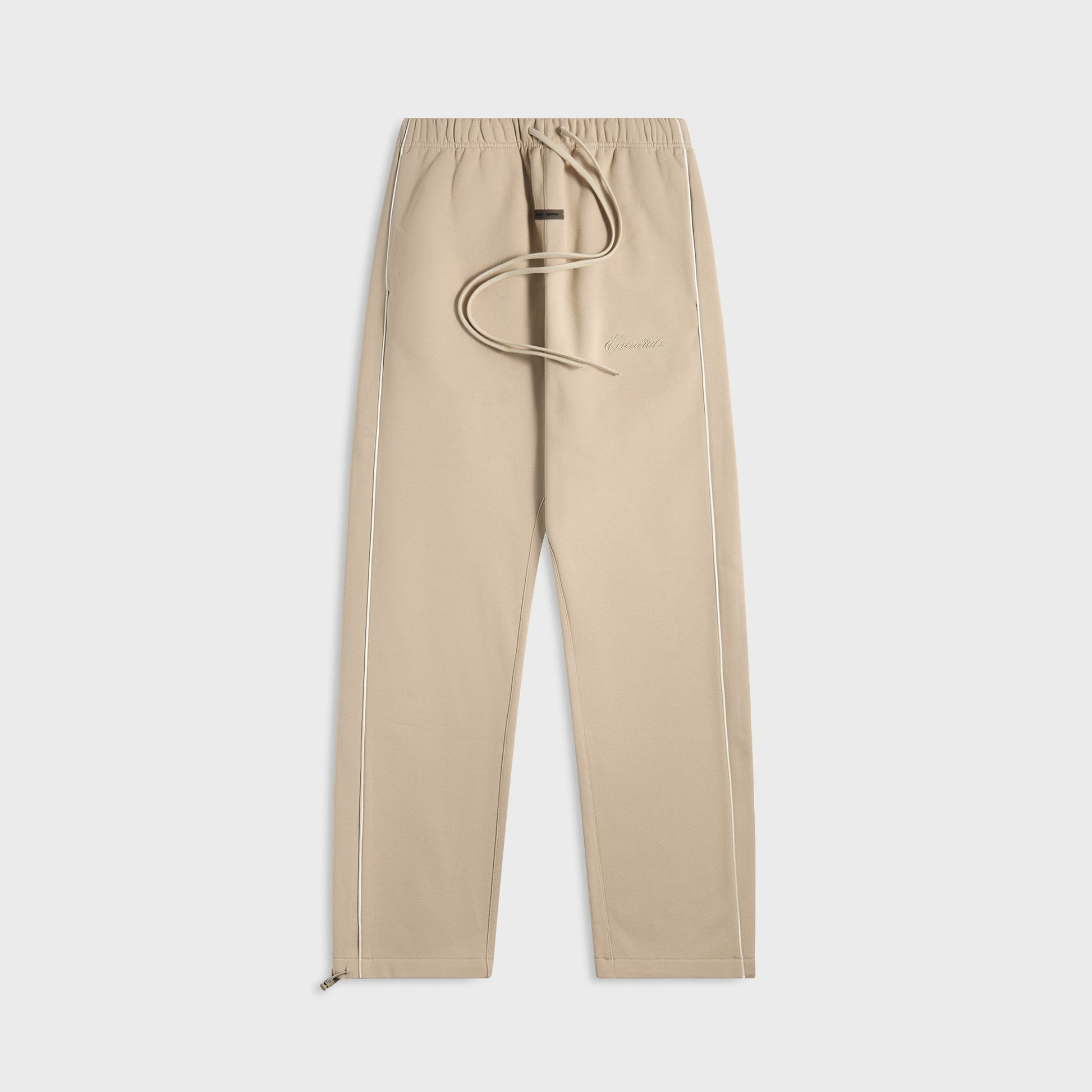Men Kith Essentials Relaxed Fleece Sweatpant With Piping - Timber / Cloud White